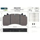 Valeo Bremsbelagsatz, Scheibenbremse SMARTPACK 882450