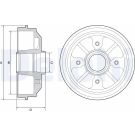 Delphi Bremstrommel BF282
