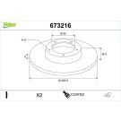Valeo Bremsscheibe COATED 673216
