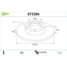 Valeo Bremsscheibe COATED 673394