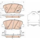 TRW Bremsbelagsatz, Scheibenbremse COTEC GDB3549