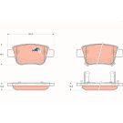 TRW Bremsbelagsatz, Scheibenbremse COTEC GDB3337