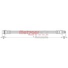 Metzger 2 x METZGER Bremsschlauch 4110372