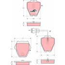 TRW Bremsbelagsatz, Scheibenbremse COTEC GDB1371