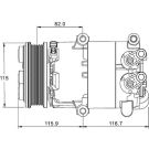 Mahle Kompressor, Klimaanlage BEHR Premium Line ACP 1332 000P