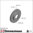 Zimmermann Bremsscheibe Coat Z 600.1594.20 Zimmermann Bremsscheibe Coat Z 600.1594.20