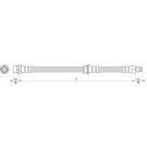 Metzger 2 x METZGER Bremsschlauch 4110479
