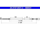 ATE Seilzug, Feststellbremse 24.3727-0531.2 ATE Seilzug, Feststellbremse 24.3727-0531.2