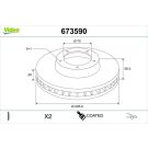 Valeo Bremsscheibe COATED 673590
