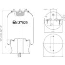 FEBI BILSTEIN 37929 Federbalg, Luftfederung FEBI BILSTEIN 37929 Federbalg, Luftfederung