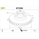 Valeo Bremsscheibe COATED 673354