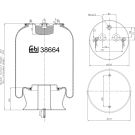 FEBI BILSTEIN 38664 Federbalg, Luftfederung FEBI BILSTEIN 38664 Federbalg, Luftfederung