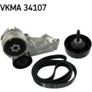 SKF Keilrippenriemensatz VKMA 34107