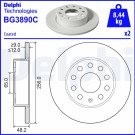 Delphi | Bremsscheibe | BG3890C
