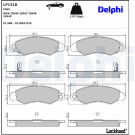 Delphi | Bremsbelagsatz, Scheibenbremse | LP1318 Delphi | Bremsbelagsatz, Scheibenbremse | LP1318