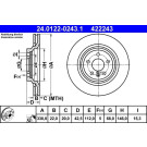 ATE | Bremsscheibe | 24.0122-0243.1