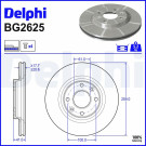 Delphi | Bremsscheibe | BG2625