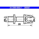 ATE | Halter, Bremsleitung | 24.3590-0002.1