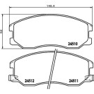 Hella Pagid | Bremsbelagsatz, Scheibenbremse | 8DB 355 013-121
