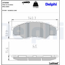 Delphi | Bremsbelagsatz, Scheibenbremse | LP2060