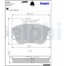 Delphi | Bremsbelagsatz, Scheibenbremse | LP881