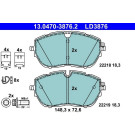 Bremsbelagsatz, Scheibenbremse ATE Ceramic 13.0470-3876.2