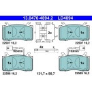 Bremsbelagsatz, Scheibenbremse ATE Ceramic 13.0470-4894.2