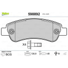 Valeo | Bremsbelagsatz, Scheibenbremse | 598892