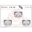 Brembo | Bremsbelagsatz, Scheibenbremse | P 83 102