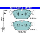 Bremsbelagsatz, Scheibenbremse ATE Ceramic 13.0470-7281.2