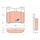 GDB1276 Bremsbelagsatz, Scheibenbremse COTEC GDB1276 Bremsbelagsatz, Scheibenbremse COTEC