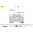 Valeo | Bremsbelagsatz, Scheibenbremse | 598772