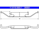 2 x ATE Feder, Bremssattel | 11.8116-0083.1