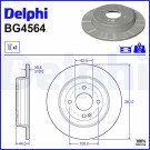 Delphi Bremsscheibe BG4564 Delphi Bremsscheibe BG4564