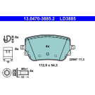 Bremsbelagsatz, Scheibenbremse ATE Ceramic 13.0470-3885.2