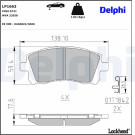Delphi | Bremsbelagsatz, Scheibenbremse | LP1663