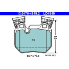 Bremsbelagsatz, Scheibenbremse ATE Ceramic 13.0470-4849.2