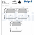 Delphi | Bremsbelagsatz, Scheibenbremse | LP2167