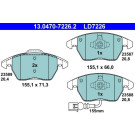 Bremsbelagsatz, Scheibenbremse ATE Ceramic 13.0470-7226.2