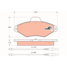 GDB1101 Bremsbelagsatz, Scheibenbremse COTEC