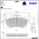 Delphi | Bremsbelagsatz, Scheibenbremse | LP992