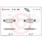 Brembo | Bremsbelagsatz, Scheibenbremse | P 61 051