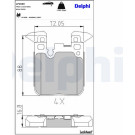 Delphi | Bremsbelagsatz, Scheibenbremse | LP2660