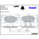 Delphi | Bremsbelagsatz, Scheibenbremse | LP2238