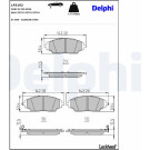 Delphi | Bremsbelagsatz, Scheibenbremse | LP3192