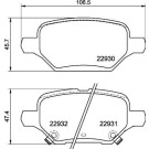 Brembo | Bremsbelagsatz, Scheibenbremse | P 59 099