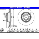 ATE | Bremsscheibe | 24.0322-0152.1