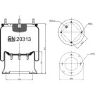 FEBI BILSTEIN 20313 Federbalg, Luftfederung FEBI BILSTEIN 20313 Federbalg, Luftfederung