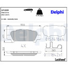 Delphi | Bremsbelagsatz, Scheibenbremse | LP1509 Delphi | Bremsbelagsatz, Scheibenbremse | LP1509