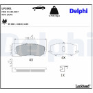 Delphi | Bremsbelagsatz, Scheibenbremse | LP2001